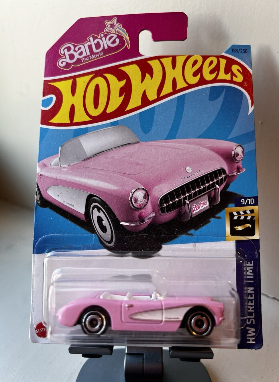 💥Hot Wheels 1956 Corvette HW Screen Time 1:64 Pink Barbie The Movie Diecast Car